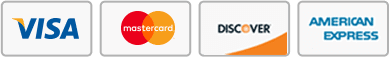 Accepted payment cards: Visa, Mastercard, Discover, American Express